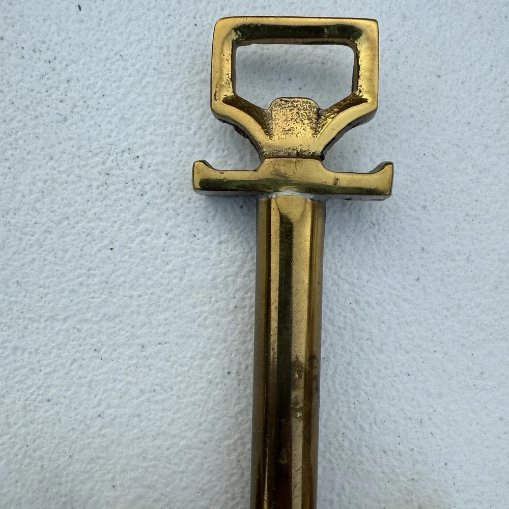 Unpolished‎ Brass Bottle Opener/Cork Screw  Anchor Nautical Theme Barware Boat